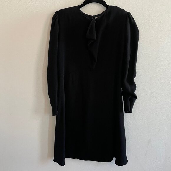 Carven Dresses & Skirts - Carven Crepe Dress with ruffle detail - Black, Size 40 (4 in US)